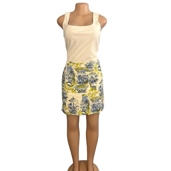 3/$30 🍂 Talbots Watercolor Greek Vases Print Skirt - Picture 3 of 11